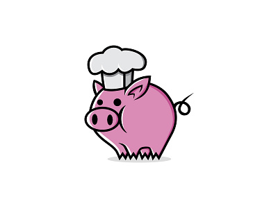 Chef Piggy character chef illustratrion kictchen logo pig stamenix