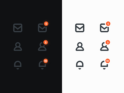 Social notification Icons