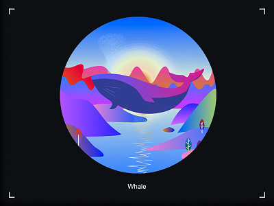 Whale design illustration