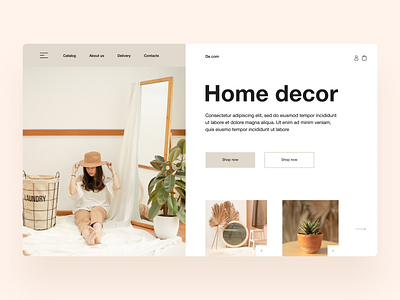 Home decor web site decor home interior landing page landingpage site store ui webdesign website