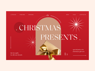 Christmas presents store christ concept site store webdesig