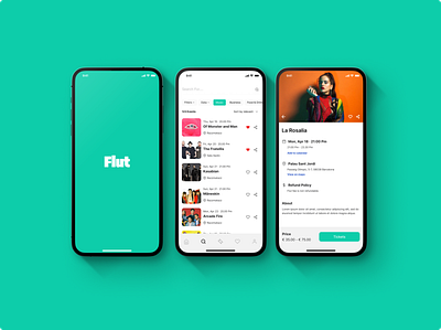 Flut - Event Booking App app design creative design event app