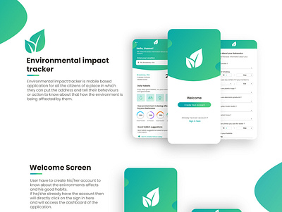 UX Research - Environmental Impact Tracker branding creative design research uxdesign