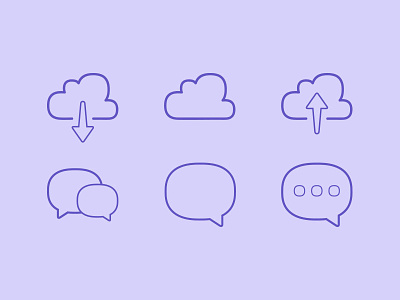 Squircle icons chat download freebie icons speech upload