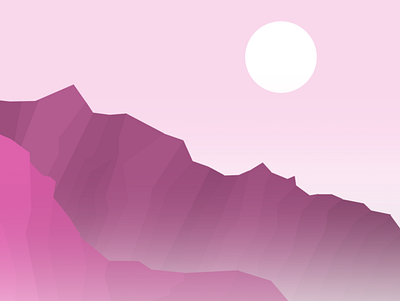 Pink Mountains design illustration landscape mountains pink