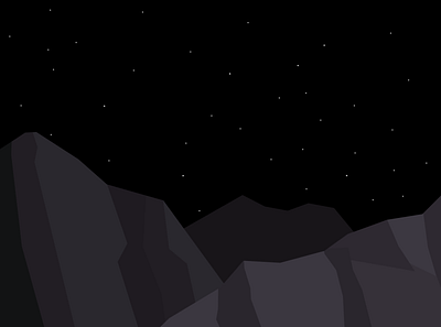 Dark Mountains animated black dark design illustration landscape mountains night stars