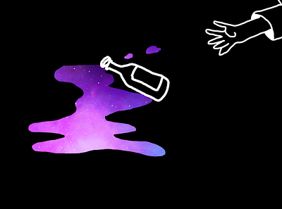 Intoxicated black and white dark dark purple drunk galaxy illustration intoxicated passed out purple