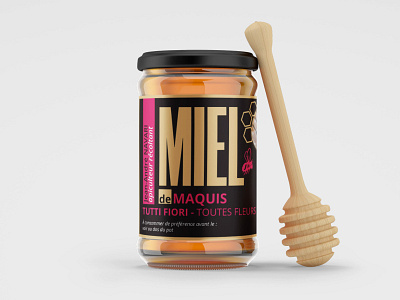 Etiquettes de miel branding graphic design