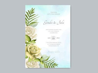 wedding invitation template with beautiful flower anniversary art background beautiful blossom card decorative design elegant floral flower frame graphic greeting invitation ornament spring summer template vintage