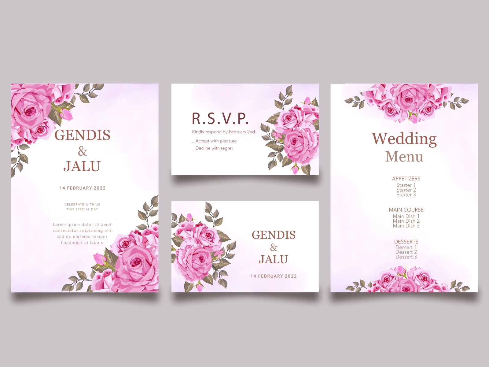 Pink Flower Invitation Card Wedding Invitation Simple Fresh Flower Border Background Image For Free Download