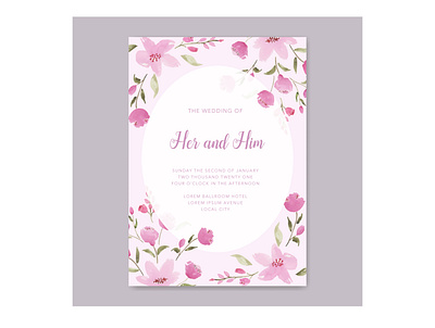 Elegant pink floral wedding invitation theme background banner birthday card design elegant floral flower frame greeting illustration invitation marriage pattern pink romantic summer template vector wedding