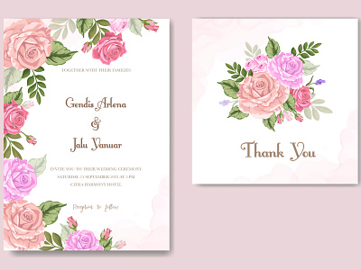 vintage wedding invitation with floral ornament anniversary art background card celebration decoration decorative design elegant floral frame graphic greeting illustration invitation ornament spring template vintage wedding