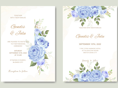 wedding card with beautiful floral watercolor template background beautiful bouquet card decoration design elegant floral frame greenery illustration invitation leaf romantic spring template vector vintage watercolor wedding