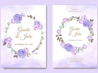 beautiful purple wedding card floral vector background beautiful card decoration design floral flower frame greeting illustration invitation leaf plant purple romantic spring summer vector vintage wedding