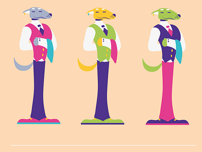 Waiter from DogGo's animation character characterdesign design flat illustration minimal vector