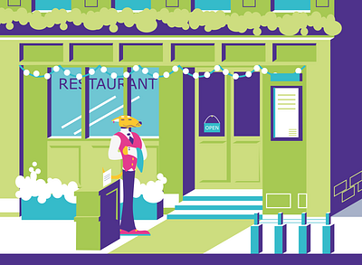 DogGo's Restaurant animation character characterdesign design enviroment environment design flat illustration ui vector