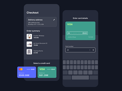 Credit Card Checkout 002 almost app clean dailyui dark design figma ios ui user interface