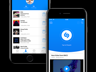 Shazam iOS Redesign