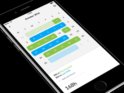 Shift Planner iOS app design ios iphone 7 planning ui ux
