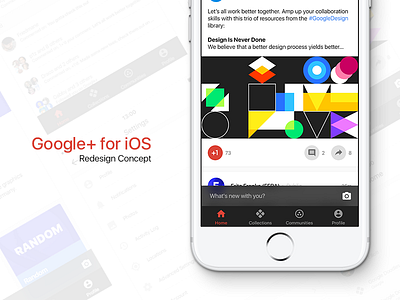 Google+ for iOS Redesign app clean design google ios redesign ui user interface ux