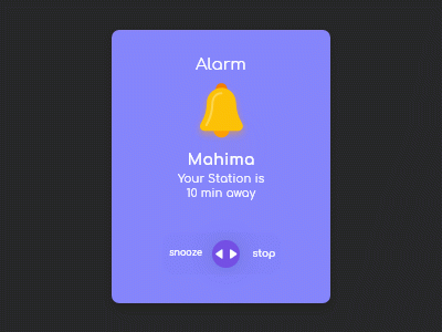 alarm pop-up adobe xd animation app app design design gif animated illustration minimal ui uiux user interface design ux vector