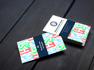 Business card design business card mockup business cards colorful corporate fun mental health playful professional training