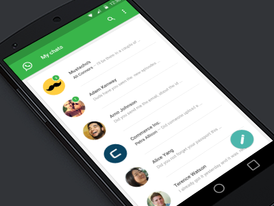 Whatsapp redesign android google material redesign ui ux whatsapp