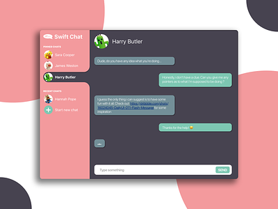 DailyUI #013 - Direct Messaging 013 app chat daily daily ui dailyui messaging ui
