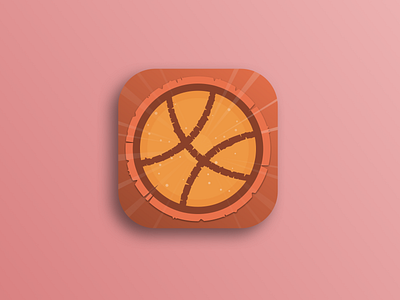 Dunked App Icon app ball basketball branding design dribbble icon logo mobile ui