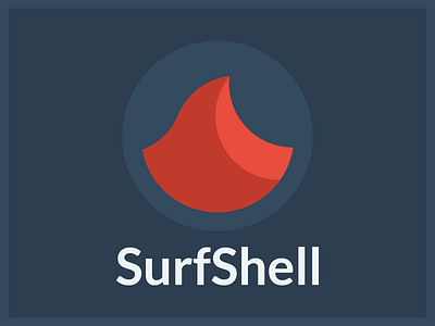 SurfShell adamdehaven app design flat flat design github ios logo surfshell