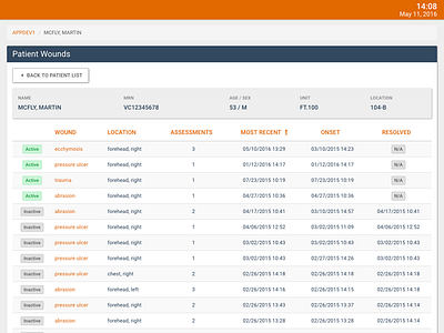 Wound Dashboard