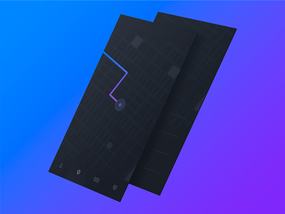 Location app dark gps location map mobile ui