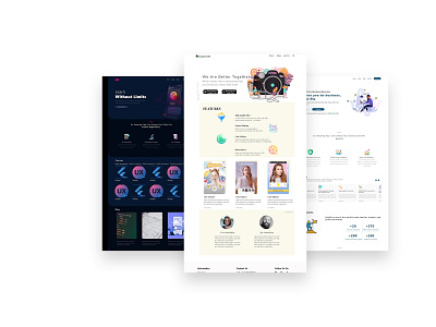 Landing Pages application figma landing page mobile mobile app mock up prototype ui user interfaces uxui web web design wireframe xd