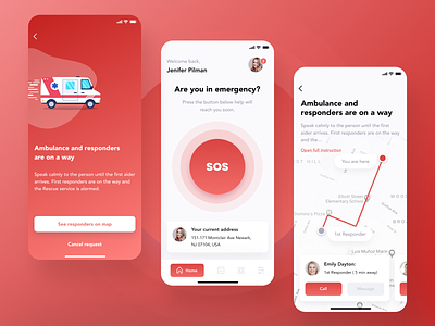 Life-saving Emergency Mobile App Design for Ambulance Call