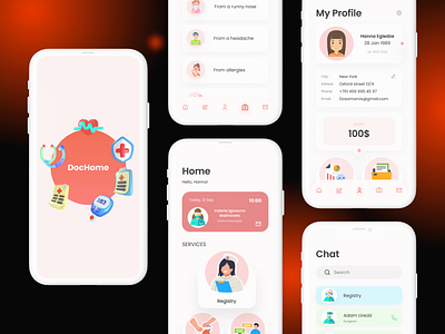Mobile App for appointment to clinic branding design developers figma health hospital itexus medical medicine mobile mobile app software company ui ux