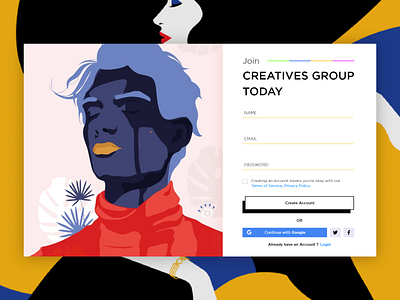 Creative's group joining form