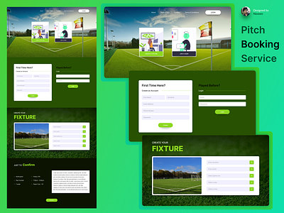 Pitch Booking Service Design adobe adobexd bookingservice colors design pitch typography ui uidesign user interface ux vector web webdesign