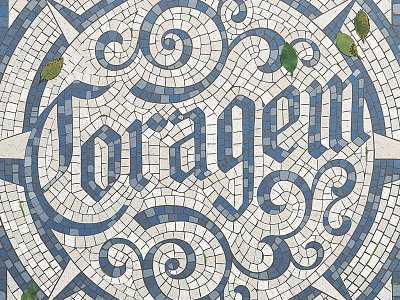 Coragem calçada fauxsaic floor joao neves lettering lisboa mosaic nevesman portugal type