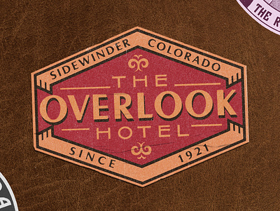 The Overlook Hotel hotel label lettering lisbon luggage nevesman portugal shining sticker the shining type vintage