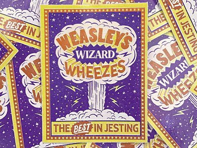 Weasleys' Wizard Wheezes firework harry lettering nevesman portugal potter prank vintage weasley