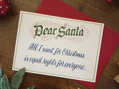 All I Want for Christmas christmas letter lettering nevesman santa santa letter wishes