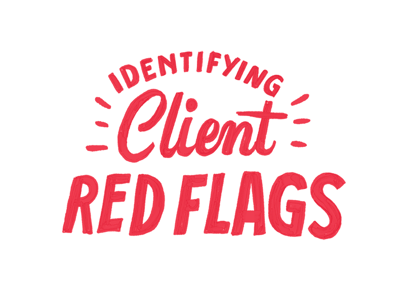 Identifying Client Red Flags animation lettering lisboa nevesman portugal red flag type