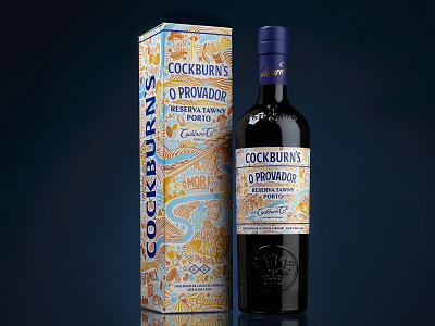 Cockburn's "O Provador" cockburns label nevesman packaging port wine portugal wine wine label