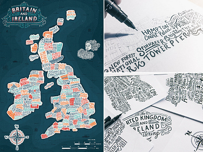 Great Little Place Lettering Map hand lettering lettering lisboa lisbon map portugal type typography
