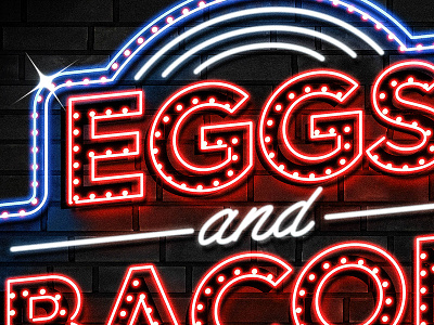 Eggs and Bacon bacon eggs lettering lisboa lisbon neon neonsign neves portugal sign type