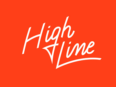 High Line custom lettering logo