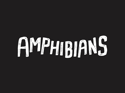 Amphibians custom lettering logo