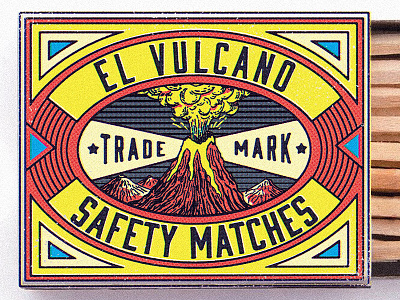 El Vulcano - Matchbox joao neves lettering lisboa matchbox nevesman portugal pt type