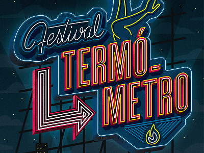 Festival Termómetro festival joao neves lettering lisboa neon nevesman portugal pt type