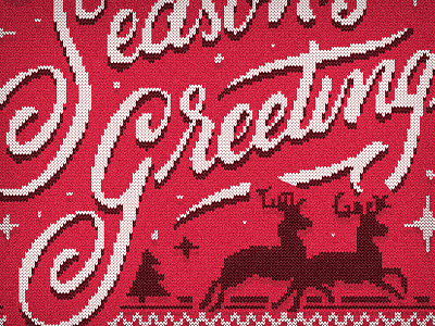 Season's Greetings 2 christmas joao neves knit lettering lisboa nevesman portugal pt type